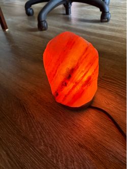 Large Striped Style Salt Lamp