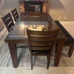 Dinning table and chairs Bench 