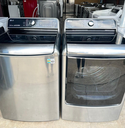 LG Front Load Set Stainless Steel SteamDry