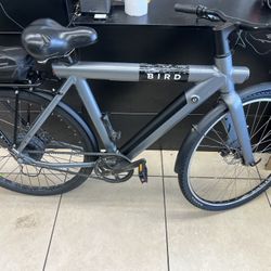 Bird Adult A Frame 28" Step Over Electric Hybrid Bike - Black: Aluminum Frame, 20 mph Max Speed