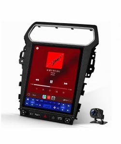 Car Stereo Radio Ford Explorer 2011-2019, Wireless Apple CarPlay Android Auto, 12.1” Touch Screen Head Units, Backup Camera