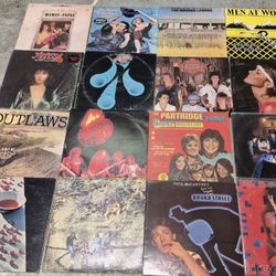 Vintage classic rock record albums. Vinyl hair bands kiss beatles  journey Hendrix 70s 80s 