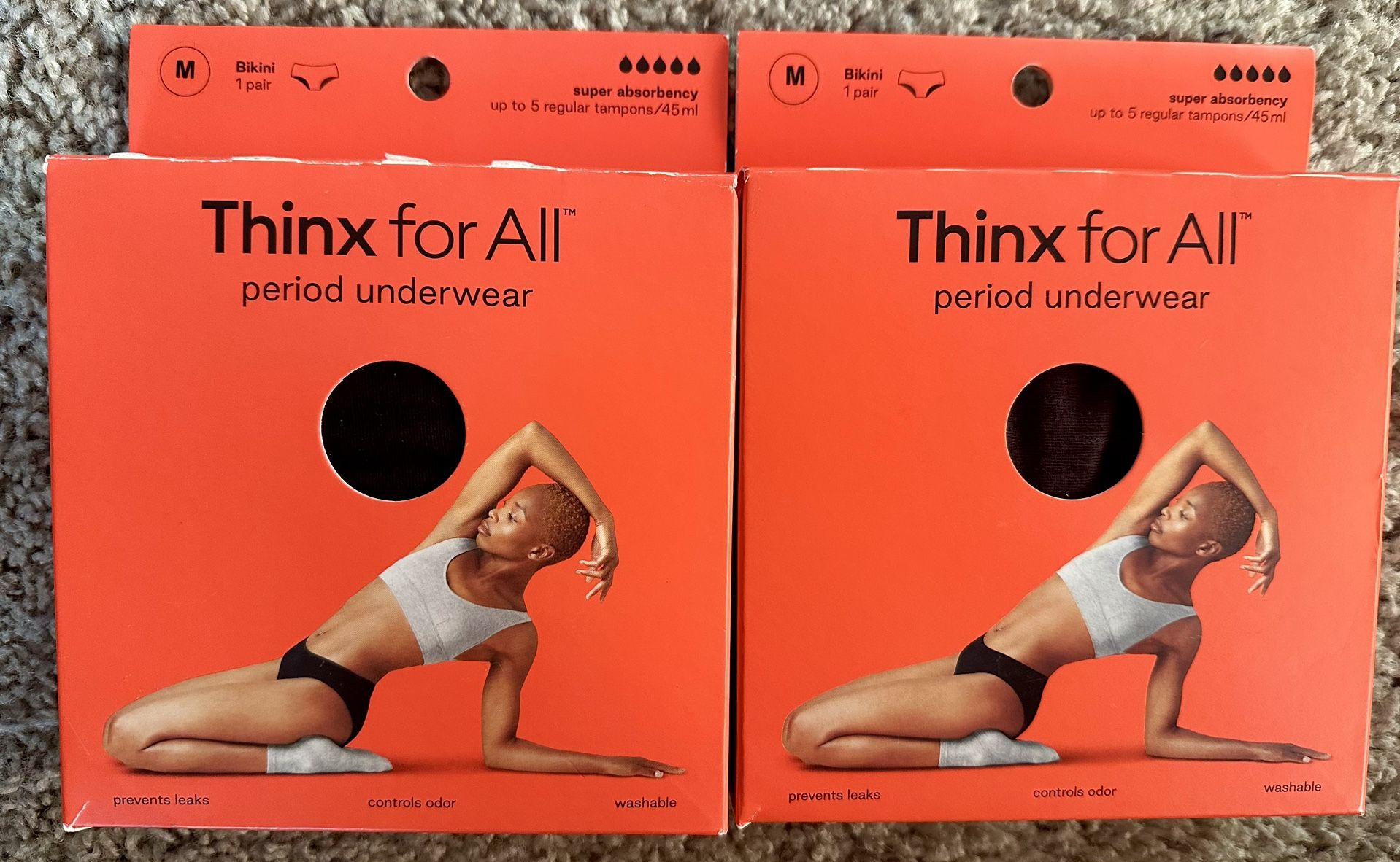 (2) BRAND NEW THINX FOR ALL PERIOD UNDERWEAR SIZE M