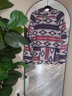 BKC Aztec Print Pullover Hoodie XL