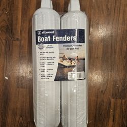 Attwood Soft-Side Oval Rib One Piece 5" x 22" Mooring Dock Boat Fender 2-Pack