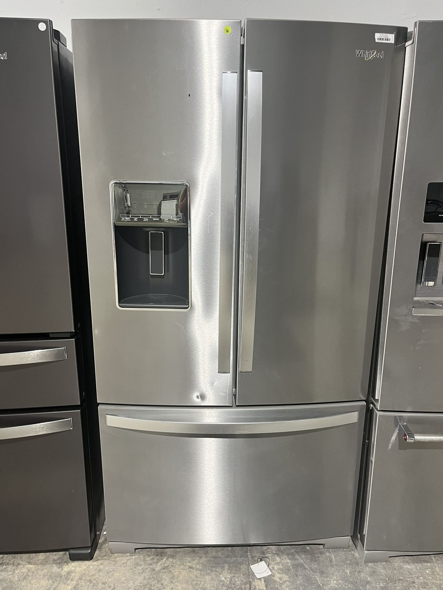 Refrigerator Whirlpool 36” inches French doors stainless steel