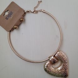 Heart Earrings & Necklace Set