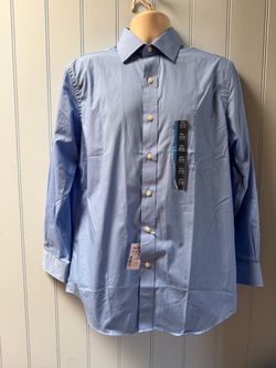 Men's Blue Dress Shirt Size 15.5 32/33