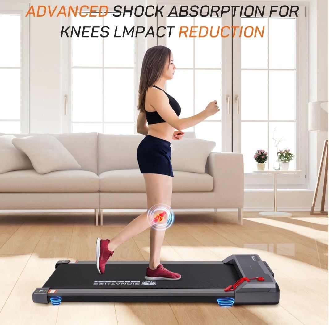 New In Box! Slim Fold Dual-Mode Walking Pad, Compact Under-Desk Electric Treadmill with Remote Control & Transport Wheels, 0.6-3.8 MPH