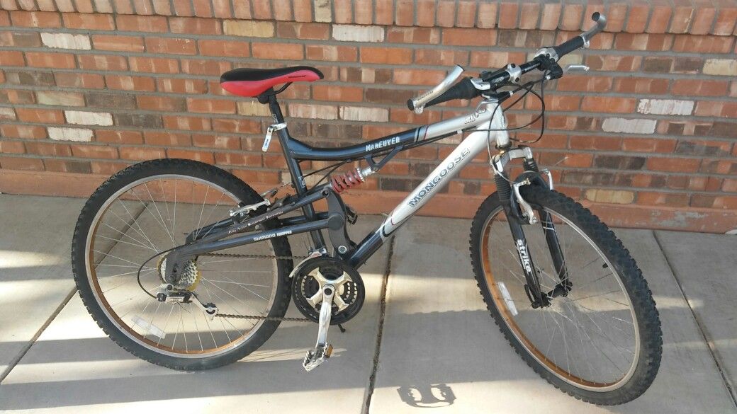 MONGOOSE MANEUVER 21-SPEED 26" FULL SUSPENSION BICYCLE MOUNTAIN BIKE $70 FIRM