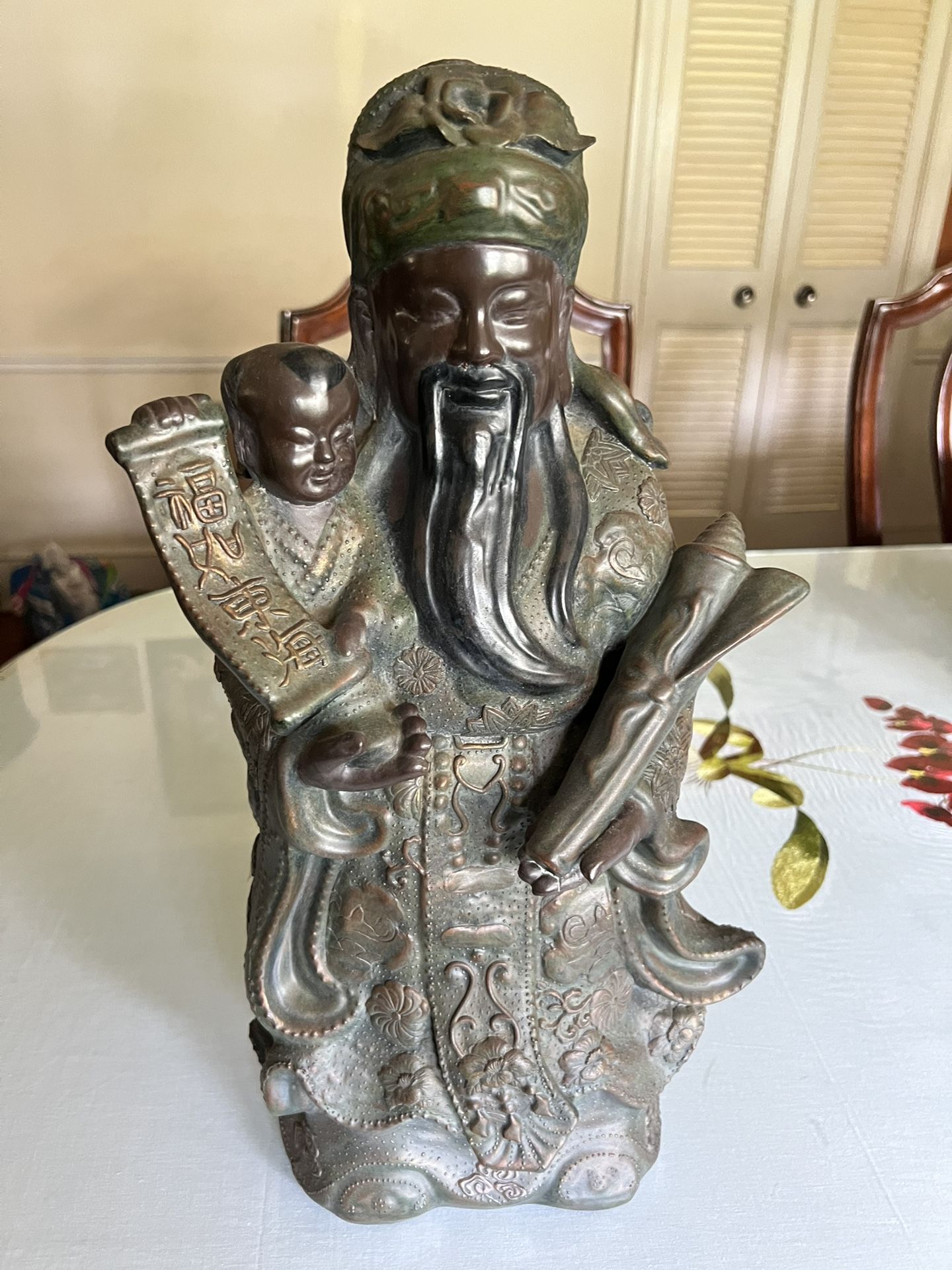 Chinese Statue 19” Tall
