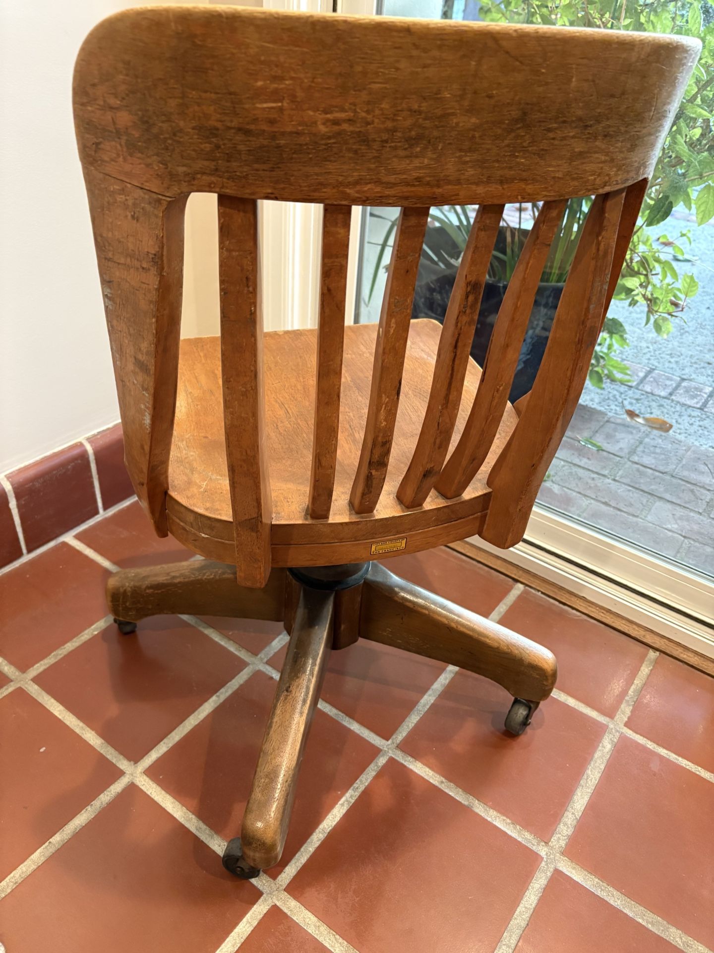 Vintage Wooden Desk Chair