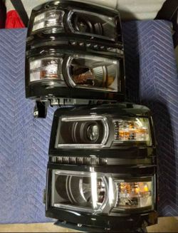 14-15 Chevy Silverado 1500 Headlights Faros Calaveras Micas Luces Lamps