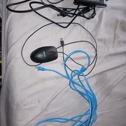 10 Foot Lan Cable / Amazon Mouse / 16w Laptop Charger