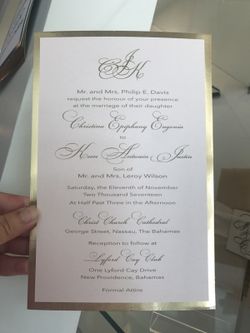 Wedding invitations. Blush and Gold