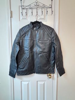 Black genuine Leather Moto  jacket Brand New