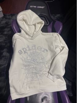 White stone sp5der/spider graphic hoodie