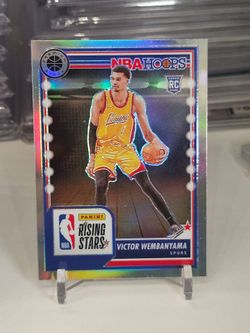 Victor wembanyama rookie card silver prizm nba hoops spurs