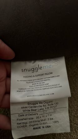 Snuggle Me Organic Feeding & Support Pillow