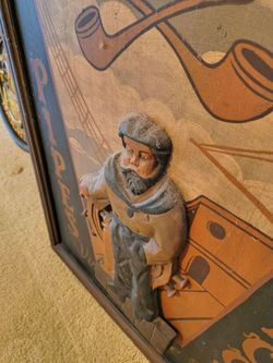 Wood paintings.