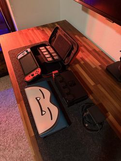 Nintendo Switch + 8 Games + Case Bundle