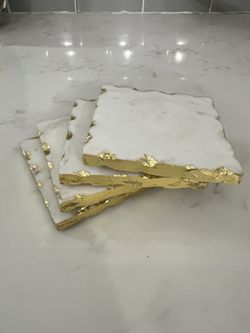 Gold Marble Coasters