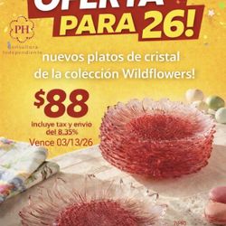 Set de 8 plato’s de cristal