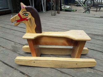 Wooden rocking horse