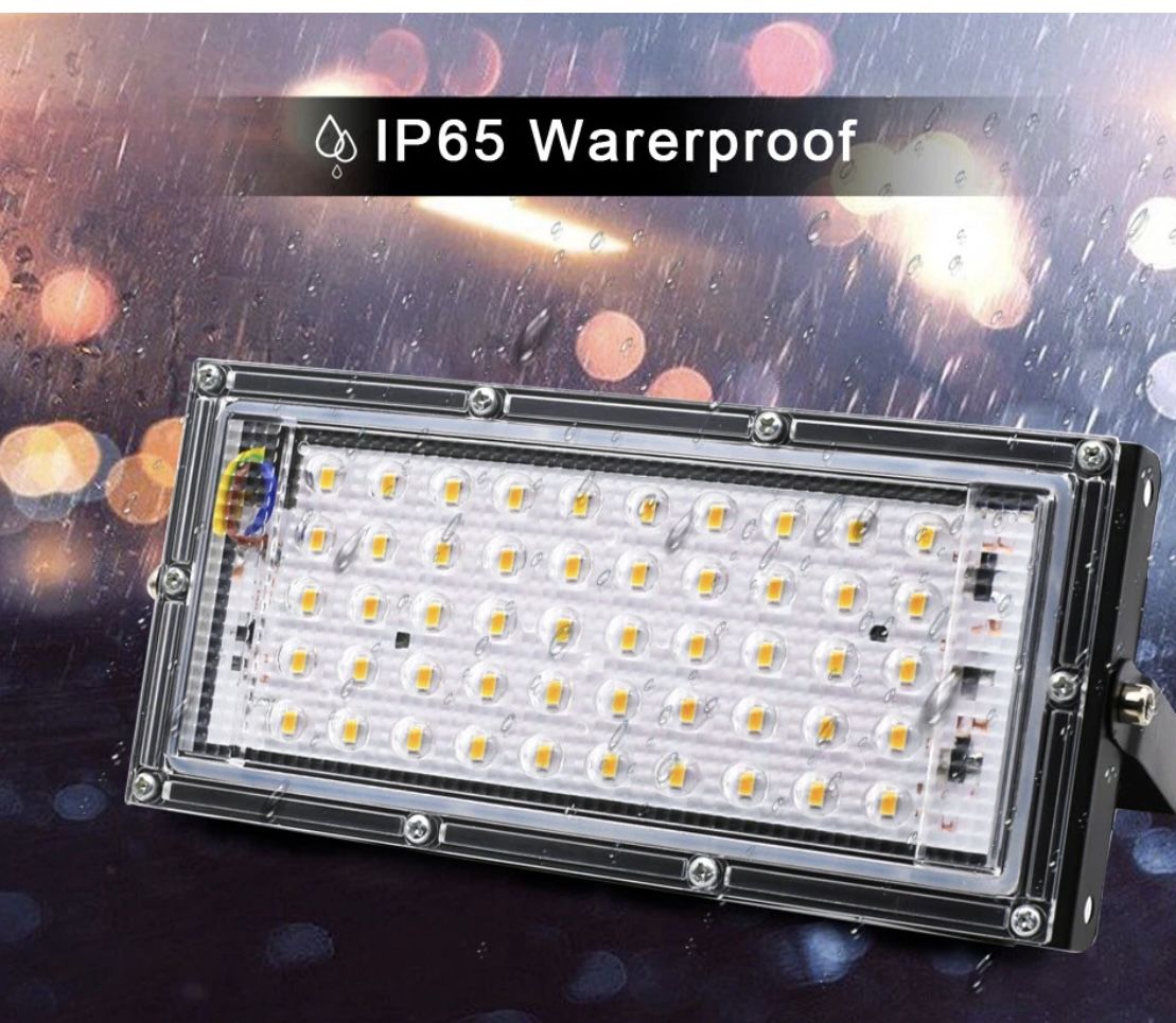 50W Watt Led Flood Light Outdoor Security Garden Yard Spotlight Lamp 110V( Warm White)