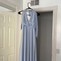 Baby Blue Halter Dress