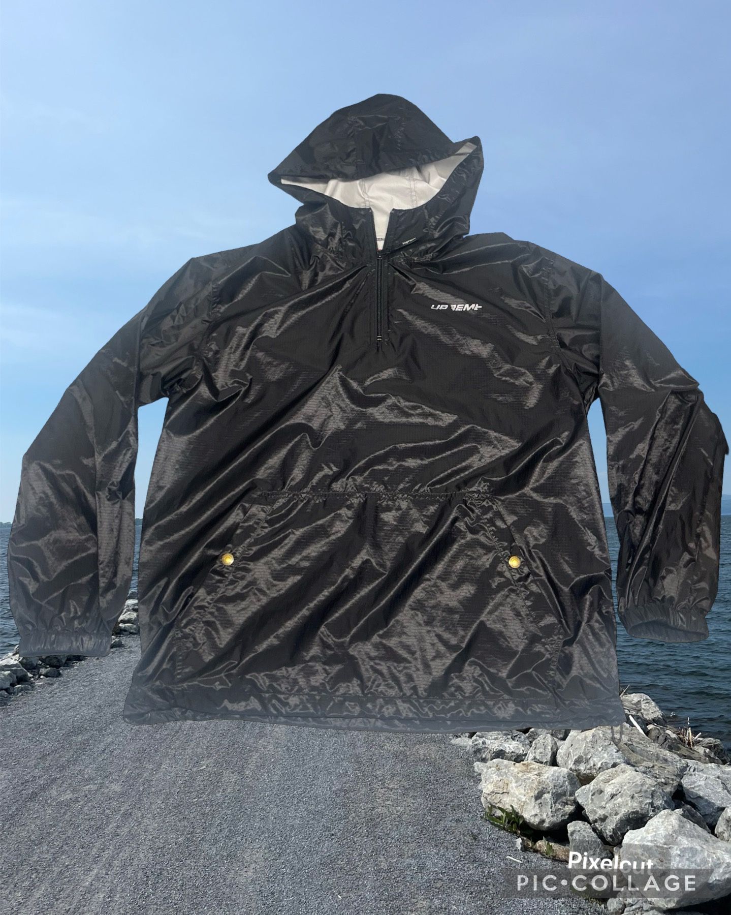Supreme Windbreaker Winter Pull Over Zip Up Nylon Reflective Button Pocket