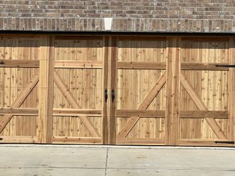 Cedar barn style garage door