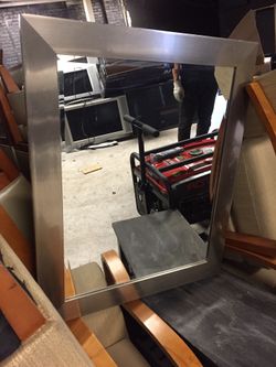 Steel frame mirror