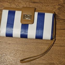 Kenneth Cole Reaction Nautical blue, white & tan wallet - New Without tags