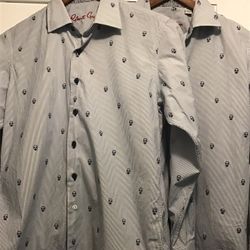 Robert Graham boys button down skull Large 14-16