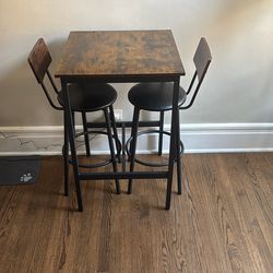High Top Table & Two Bar Chairs