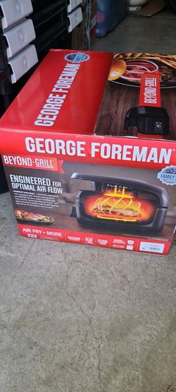 Brand new unopened George Foreman Electric 7‑Serving Indoor Grill & Air Fryer, 6‑Qt 7‑in‑1 Multi‑Function Cooker with 360° Rapid Heating and Dual‑Heat