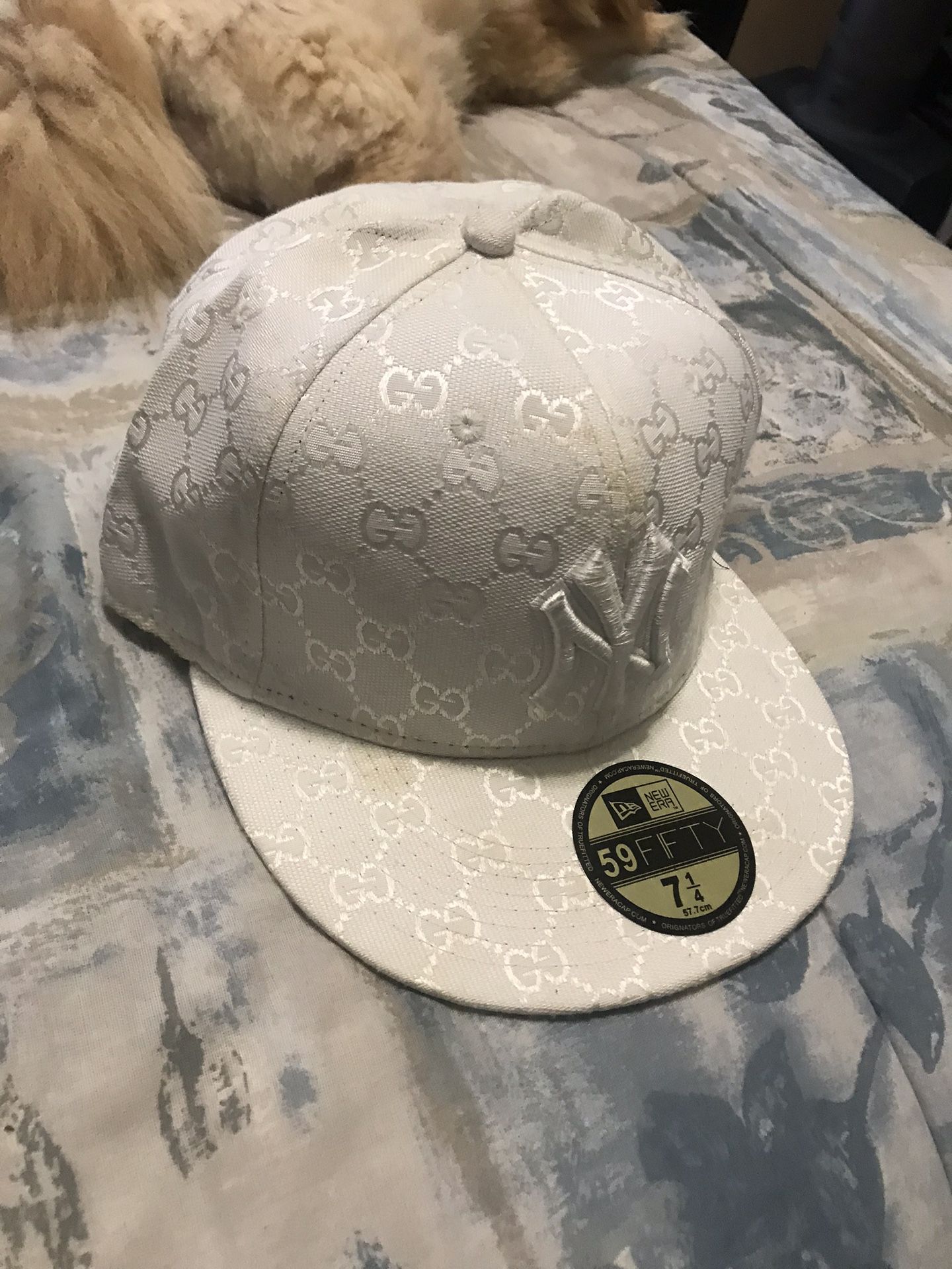 Geldschieter Nauwkeurig Blijkbaar Custom New Era x Gucci Ghosted White GG Fitted 7 1/4 Baseball New York NY  Yankees Cap Hat for Sale in Hoboken, NJ - OfferUp