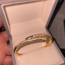 Gold Nail Bracelet 