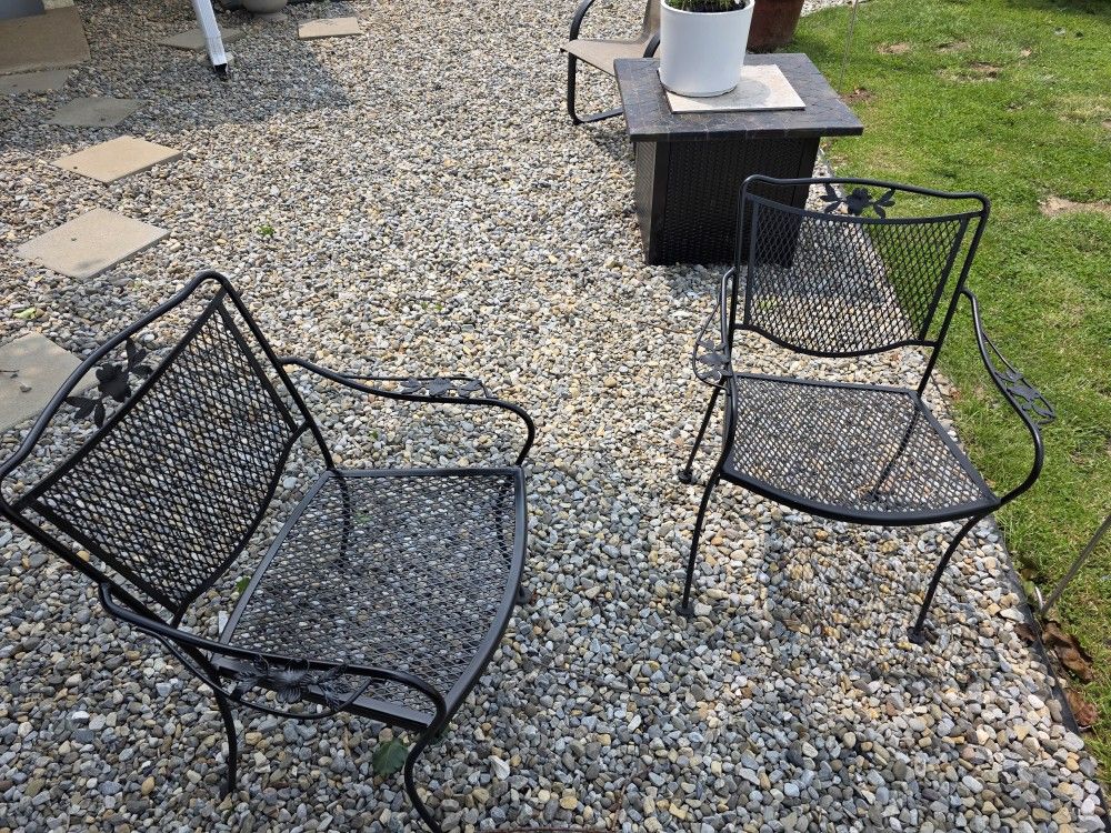 4 Wrought Iron Chairs