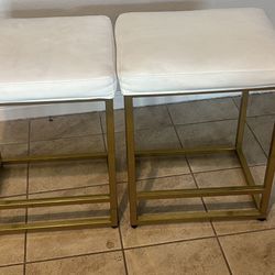 Gold Square Bar Stools 