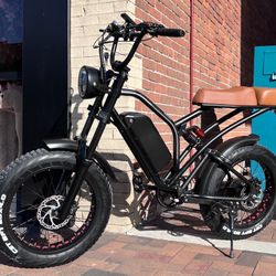 (750W/1000W/48V ELITE Electric Chopper E-Bike, 25ah/48V🔋, 28-32mph, 30-80 Mile Range 