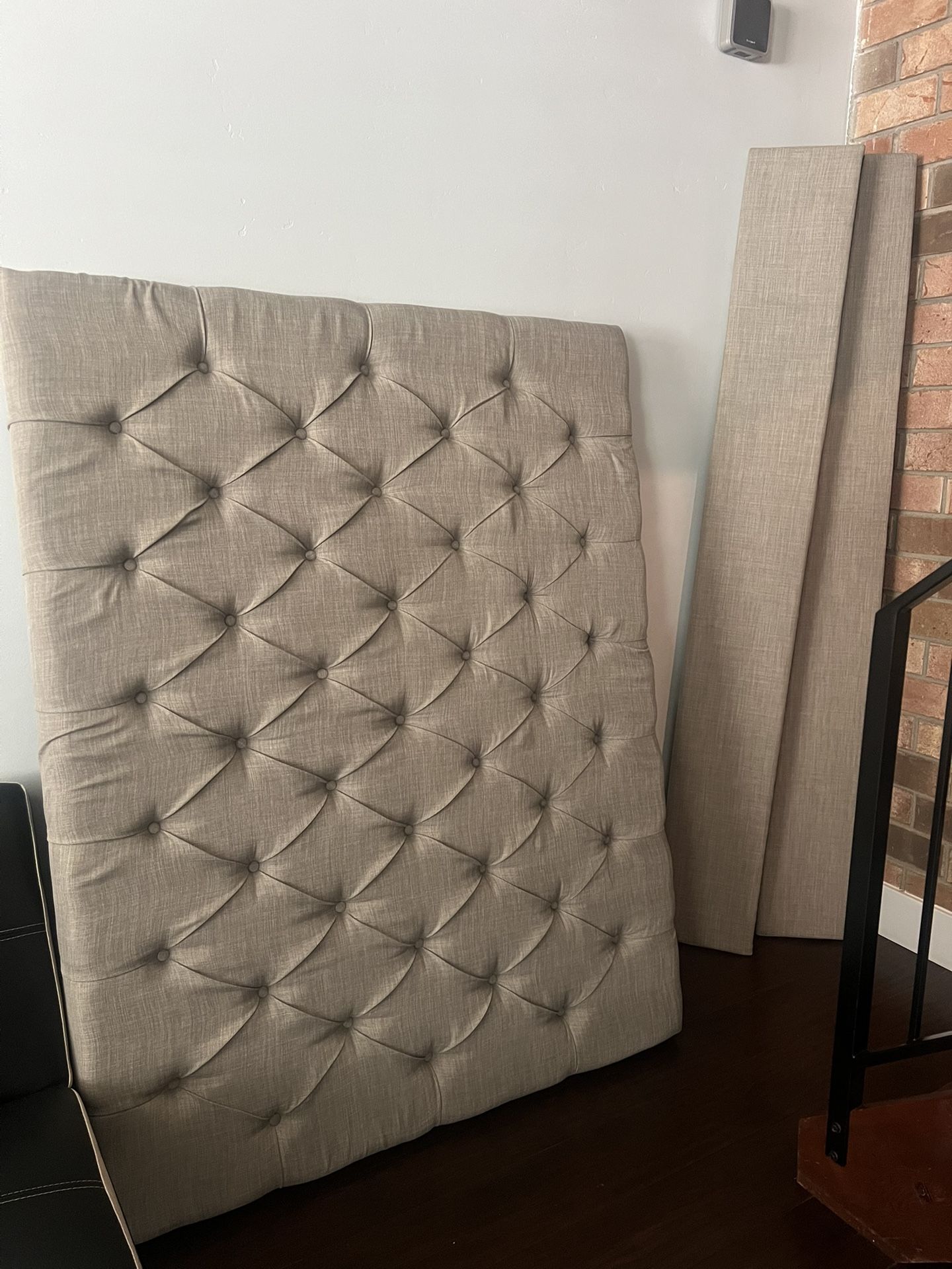 Tufted Grey Queen Bed Frame
