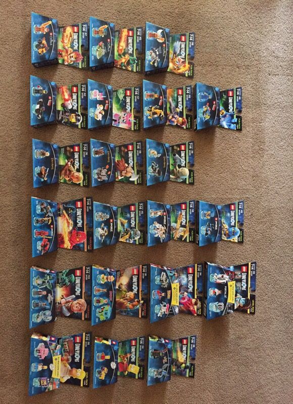 Lego Dimensions Starter Level Team Fun Pack Simpsons Scooby Doo Ninjago Portal 2 Jurassic World Movie Chima Lord of the Rings Xbox PS4 PS3 360 One