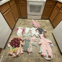 Over 60 Pieces Baby Girl Clothes 3 Months 