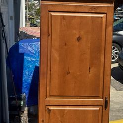 Newport Cinnamon 24 in. x 84 in. Assembled Plywood Pantry Kitchen Cabinet with 4 Rollout Trays