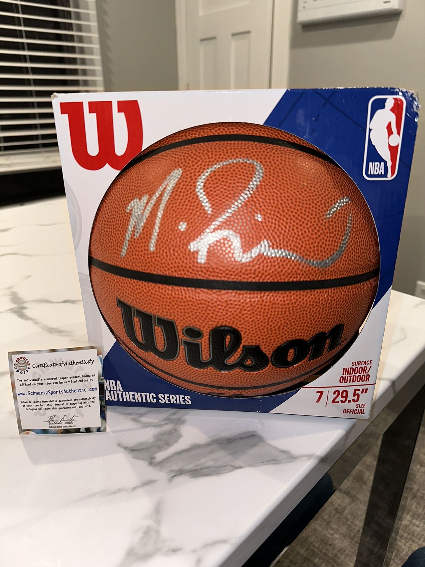 Mitch Richmond Autographed Basketball