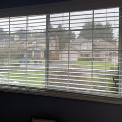 White Faux Wood Mini Blinds