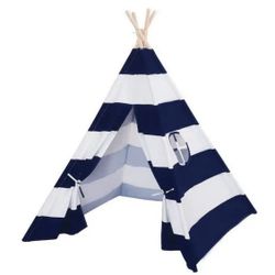 Kids Teepee Tent – Navy & White Coastal Style 🌊