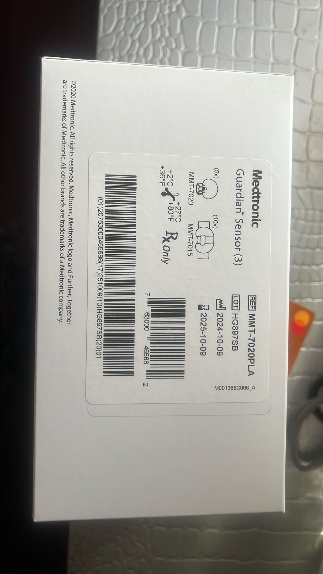 Medtronic Guardian Sensor (3) 5 Pack 